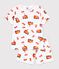 Pijama corto infantil de algod&oacute;n con estampado de bombero blanco/multicolor