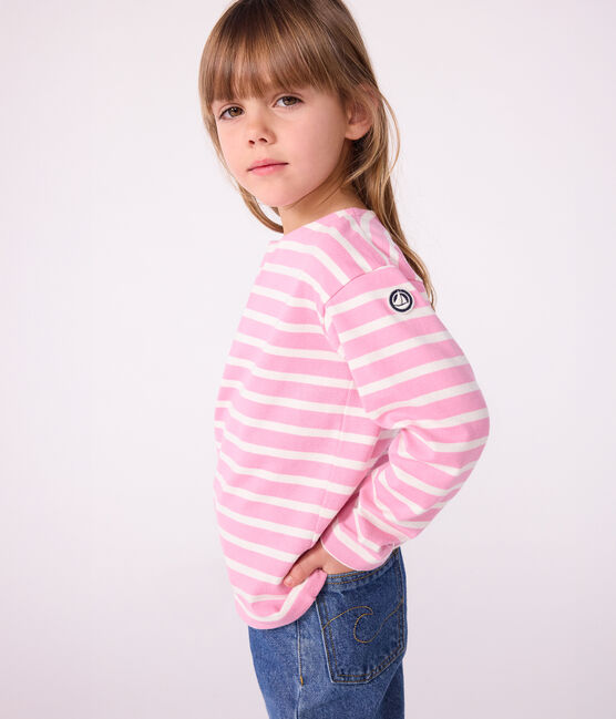 Marinera infantil de algodón rosa BOUDOIR/ MILK
