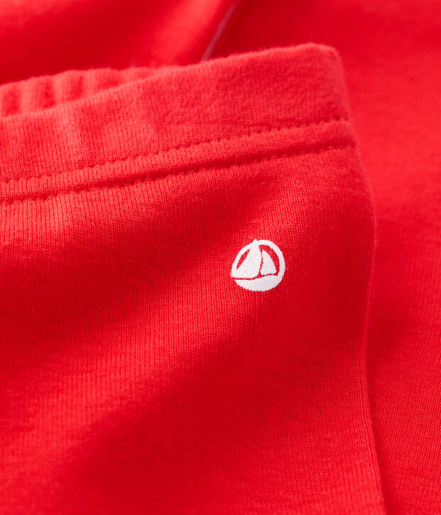 Leggings de algod&oacute;n org&aacute;nico de beb&eacute; rojo