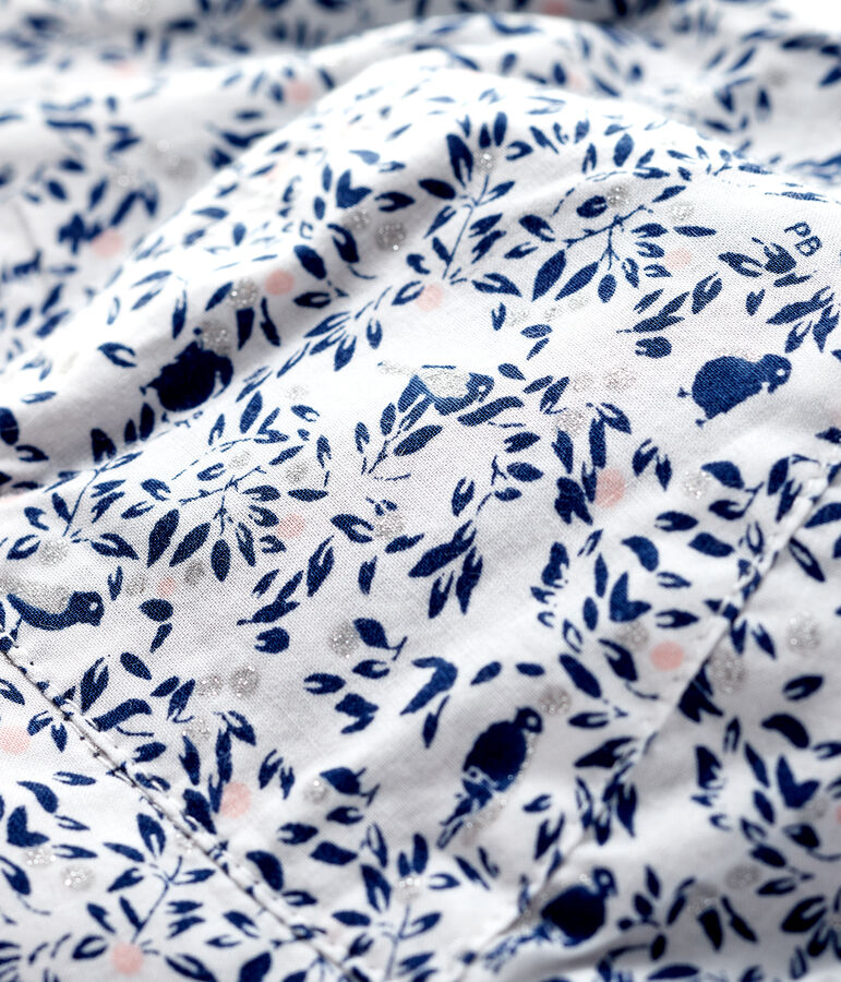 Capelina reversible de beb&eacute; ni&ntilde;a. azul/multicolor