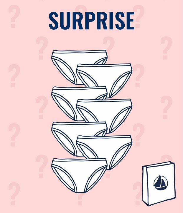 Juego sorpresa de 7 braguitas para ni&ntilde;a peque&ntilde;a multicolor