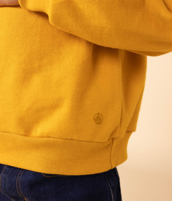 Sudadera estampada de muletón de niña/niño amarillo BOUDOR