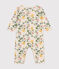 Pijama sin pies de algodón con estampado de un motivo de flores para bebé blanco AVALANCHE/ MULTICO