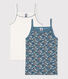 Juego de 2 camisas de tirantes de flores de algodón de niña