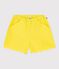 Shorts infantiles de algod&oacute;n liso amarillo