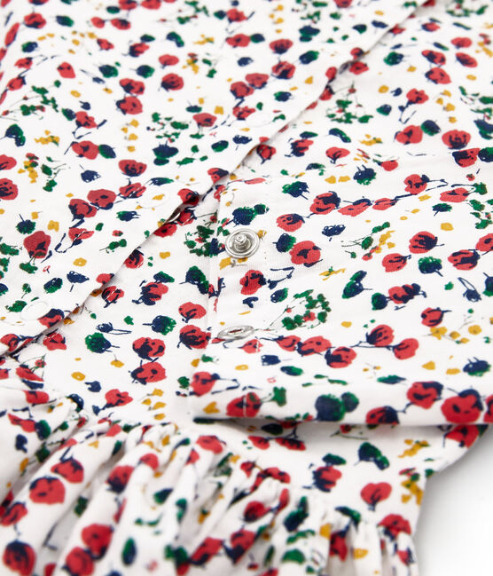 Vestido estampado para niña blanco MARSHMALLOW/blanco MULTICO