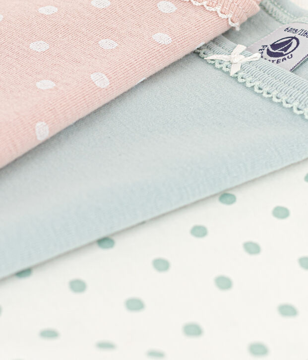 Juego de 3 camisetas de tirantes de algod&oacute;n con lunares para ni&ntilde;a multicolor