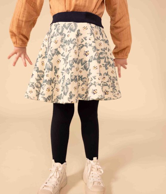 Falda de muletón cepillado de niña blanco AVALANCHE/ MULTICO