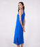 Vestido largo tipo camiseta sin mangas de algodón para mujer azul PERSE