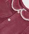 Blusa lisa de terciopelo de manga larga para beb&eacute; rosa