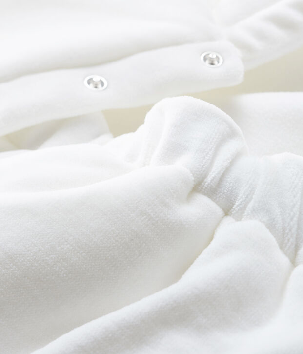 Saco de dormir 3 en 1 para beb&eacute; de terciopelo blanco