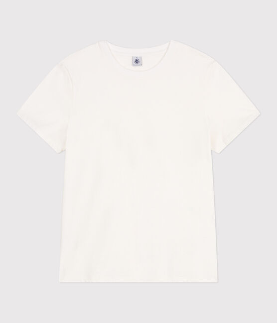 Camiseta Recta de algodón liso para mujer blanco MARSHMALLOW