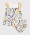 Vestido de manga corta y pololo de popelina para beb&eacute; blanco/multicolor