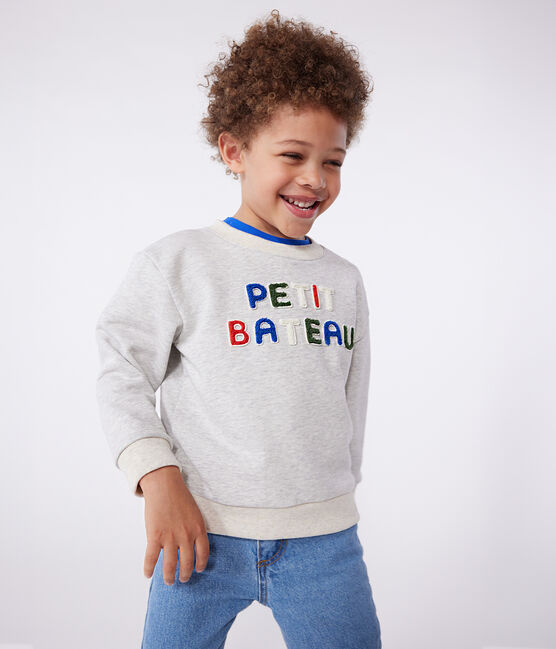 Sudadera infantil unisex de algodón gris BELUGA CHINE