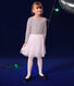 Vestido de túbico y tul para niña