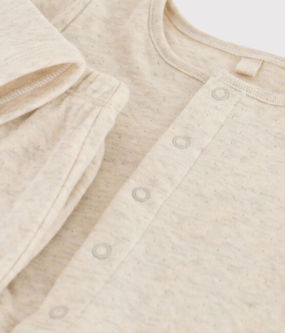 Conjunto liso de 2 piezas de túbico ecológico de para bebé beige MONTELIMAR CHINE