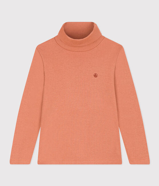 Prenda de cuello cisne de algodón de niña/niño rosa SIENNA