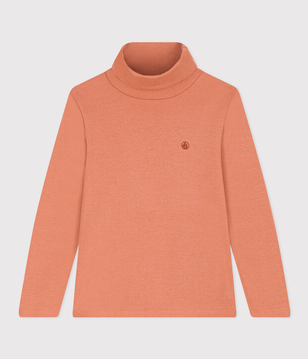Prenda de cuello cisne de algod&oacute;n de ni&ntilde;a/ni&ntilde;o rosa