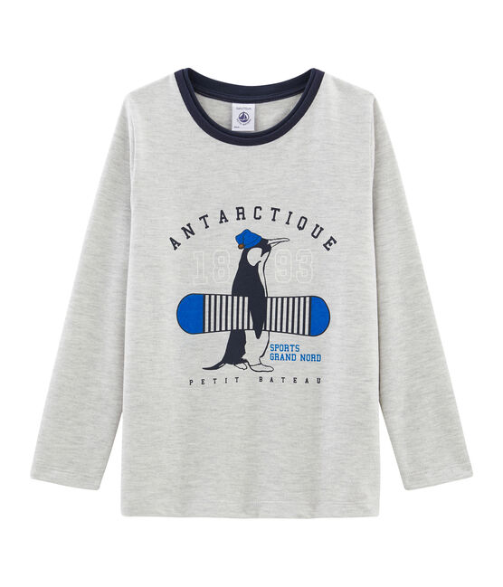 Camiseta de manga larga para niño gris BELUGA CHINE