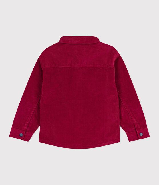 Camisa infantil lisa de pana AMARANTE