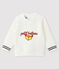 Sudadera estampada para bebé niño blanco MARSHMALLOW