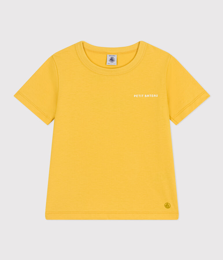 Camiseta estampada de jersey ligero para ni&ntilde;o amarillo NECTAR