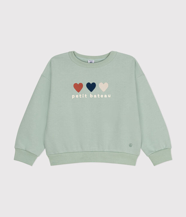 Sudadera de felpa para ni&ntilde;a verde