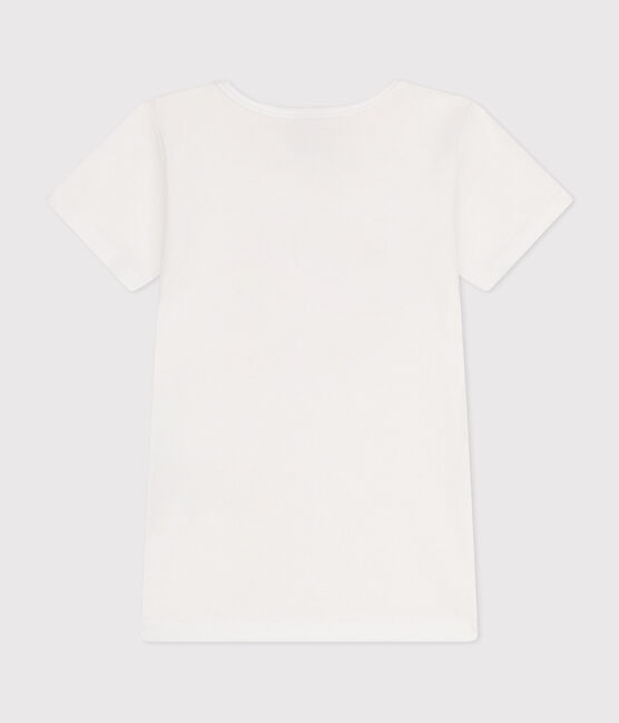 Camiseta infantil de manga corta de algodón blanco ECUME