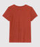 Camiseta RECTA con cuello redondo de algodón orgánico de mujer marron OMBRIE