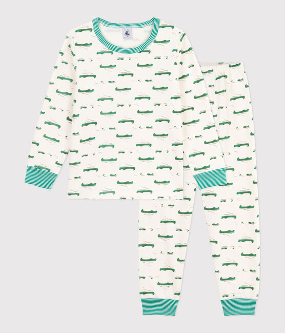 Pijama infantil de felpa con estampado de cocodrilos MILK/ MULTICO