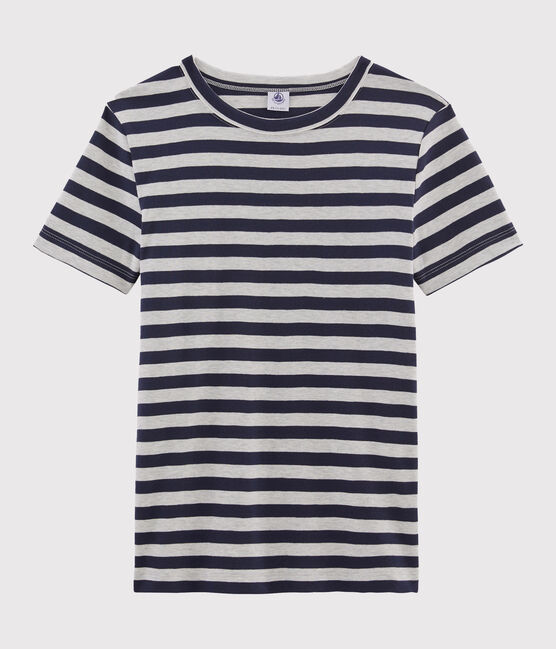 Camiseta icónica para mujer azul SMOKING/gris BELUGA