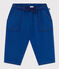 Pantalón de algodón lyocell para bebé azul INCOGNITO