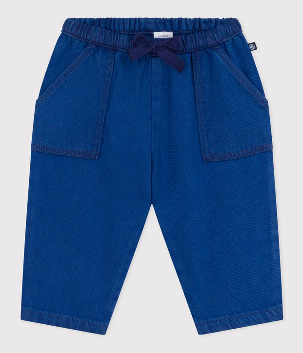 Pantal&oacute;n de algod&oacute;n lyocell para beb&eacute; azul