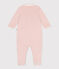 Pijama de terciopelo con cuello para bebé rosa SALINE