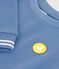 Sudadera infantil lisa de algod&oacute;n azul
