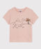 Camiseta estampada de algodón para niña rosa SALINE