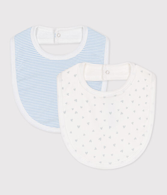 Juego de 2 baberos estampados de algodón para bebé variante 1
