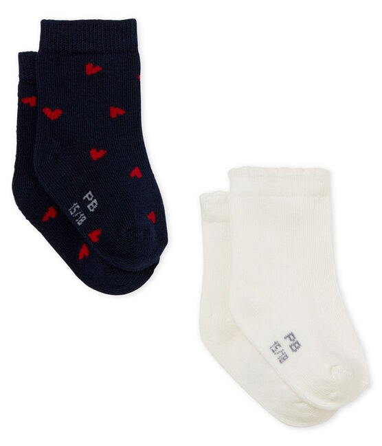 Lote de 2 pares de calcetines para bebé niña variante 1