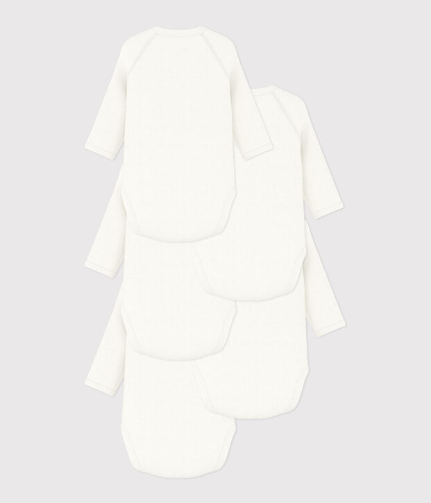 Juego de 5 bodis cruzados de manga larga de algod&oacute;n multicolor