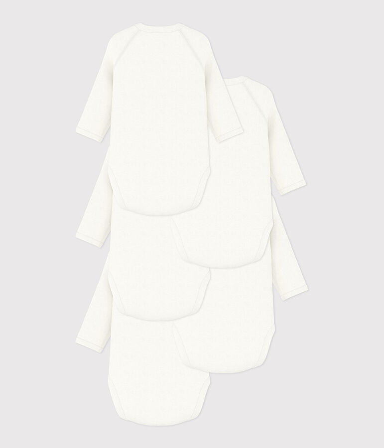 Juego de 5 bodis cruzados de manga larga de algod&oacute;n multicolor