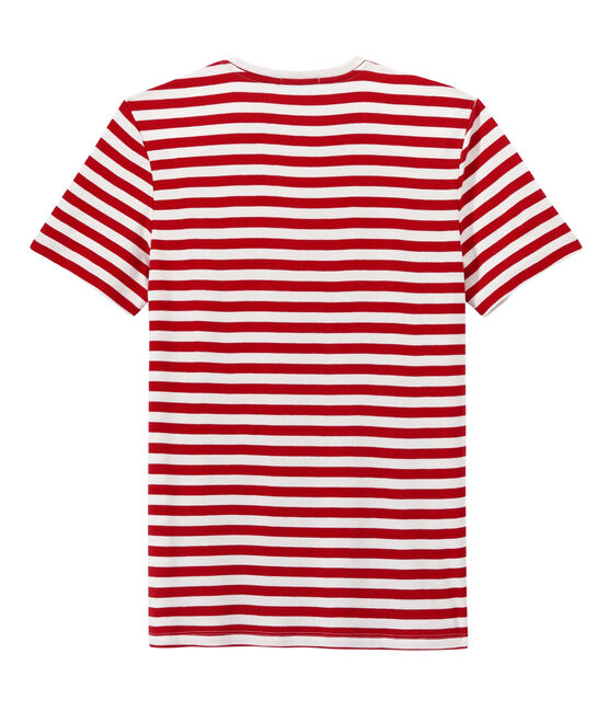 Camiseta de rayas bicolor para hombre rojo TERKUIT/blanco MARSHMALLOW