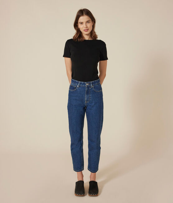 Camiseta L'ICONIQUE de algodón de punto «cocotte» para mujer negro BLACK
