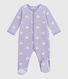Pijama de terciopelo con estampado de corazones para bebé