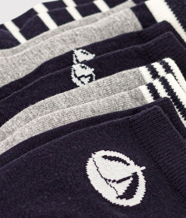 5 pares de calcetines infantiles de algod&oacute;n estampados multicolor