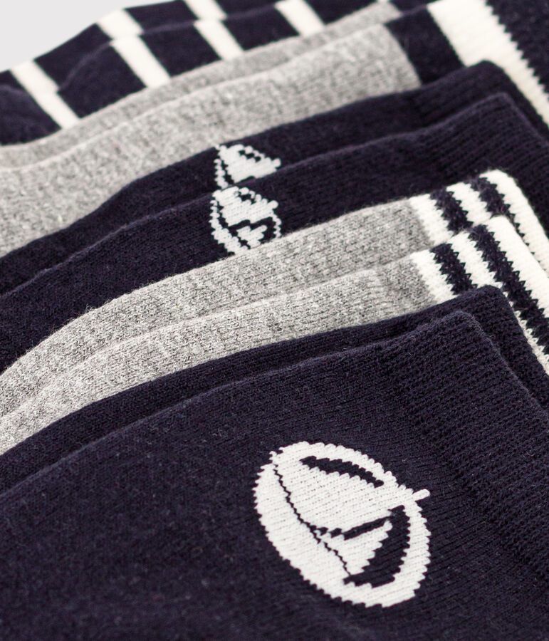 5 pares de calcetines infantiles de algod&oacute;n estampados multicolor