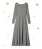Robe longue femme à manches longues. Petit bateau x Marie-Agnès Gillot azul SMOKING/beige COQUILLE