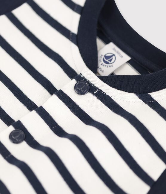 Chaqueta de béisbol de jersey de bebé blanco MARSHMALLOW/azul SMOKING