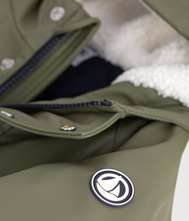 Chubasquero infantil liso de invierno OLIVINE