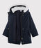 Parka de algodón revestido para niña azul SMOKING