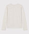 Camiseta de algodón L'ICONIQUE abrigada con cuello redondo para mujer gris BELUGA CHINE